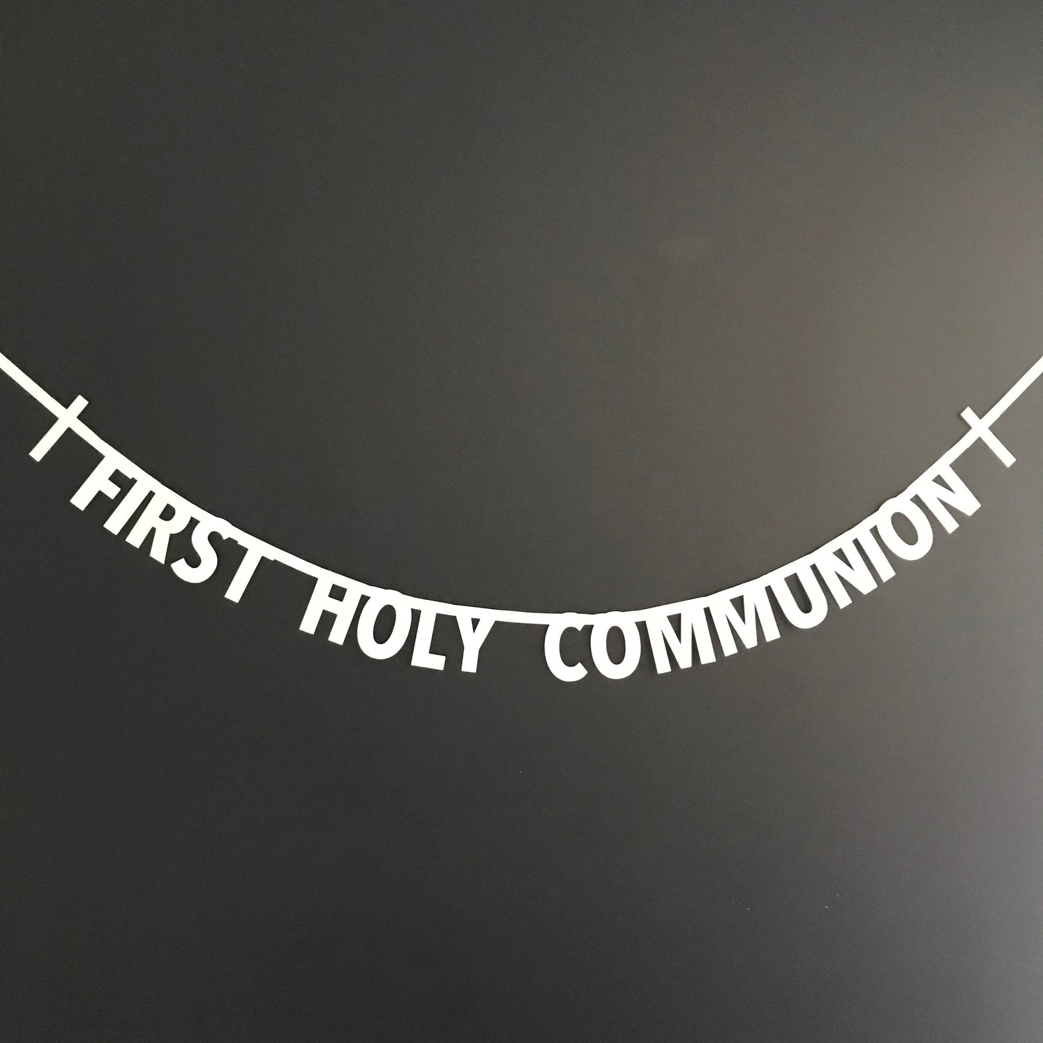 FIRST HOLY COMMUNION BANNER WITH CROSSES - OTHERLETTERS