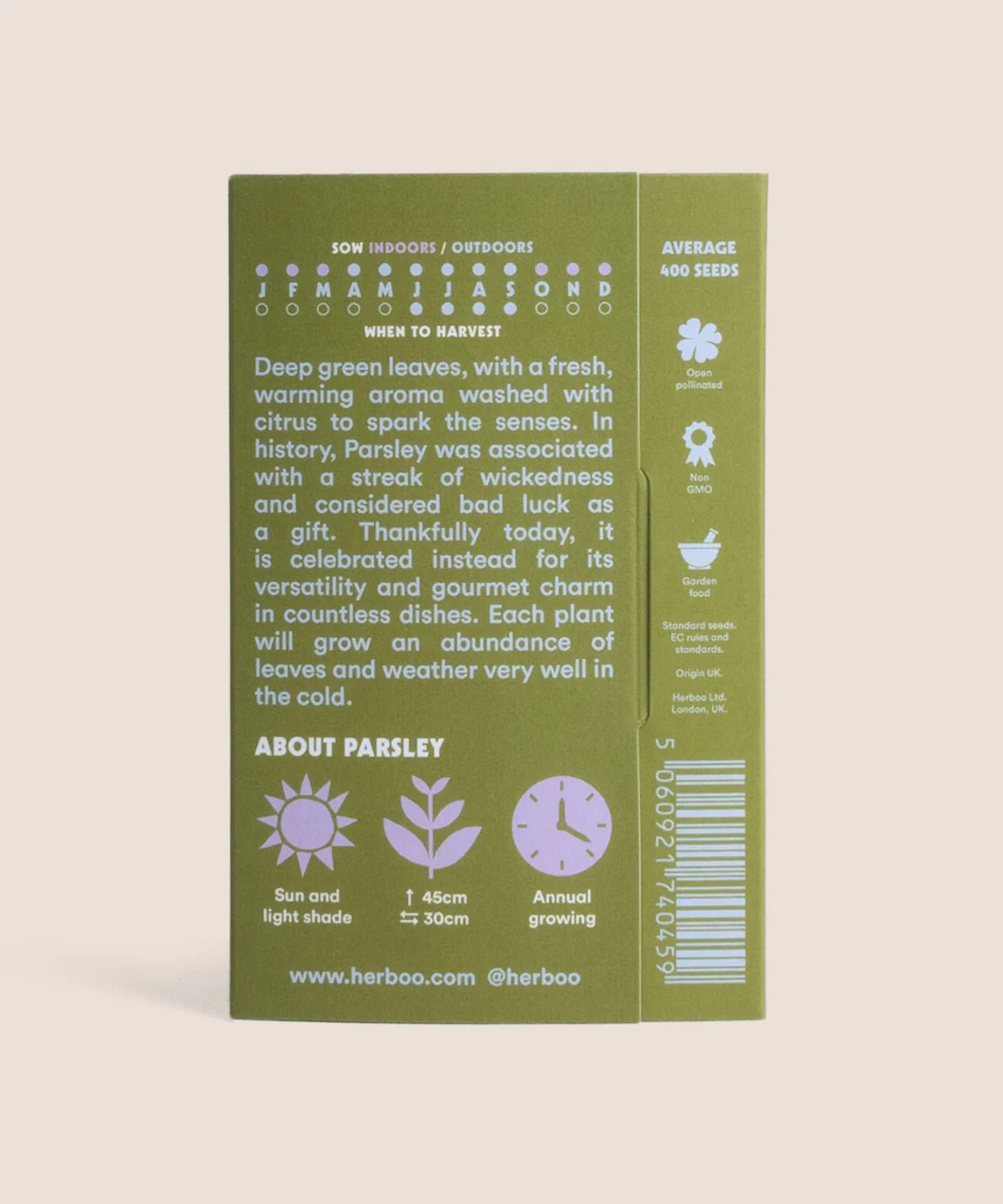 FLAT PARSLEY SEEDS | HERBOO - OTHERLETTERS