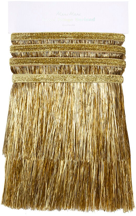 GOLD FRINGED TINSEL GARLAND - OTHERLETTERS
