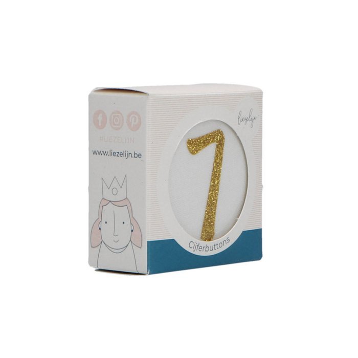 GOLD NUMBER BUTTONS FOR BIRTHDAY CROWN 7, 8, 9, 10 - OTHERLETTERS