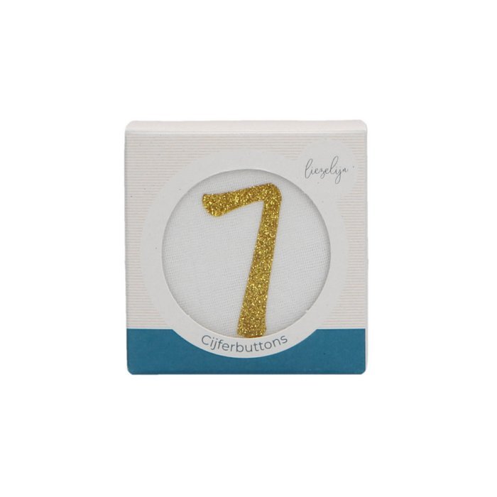 GOLD NUMBER BUTTONS FOR BIRTHDAY CROWN 7, 8, 9, 10 - OTHERLETTERS