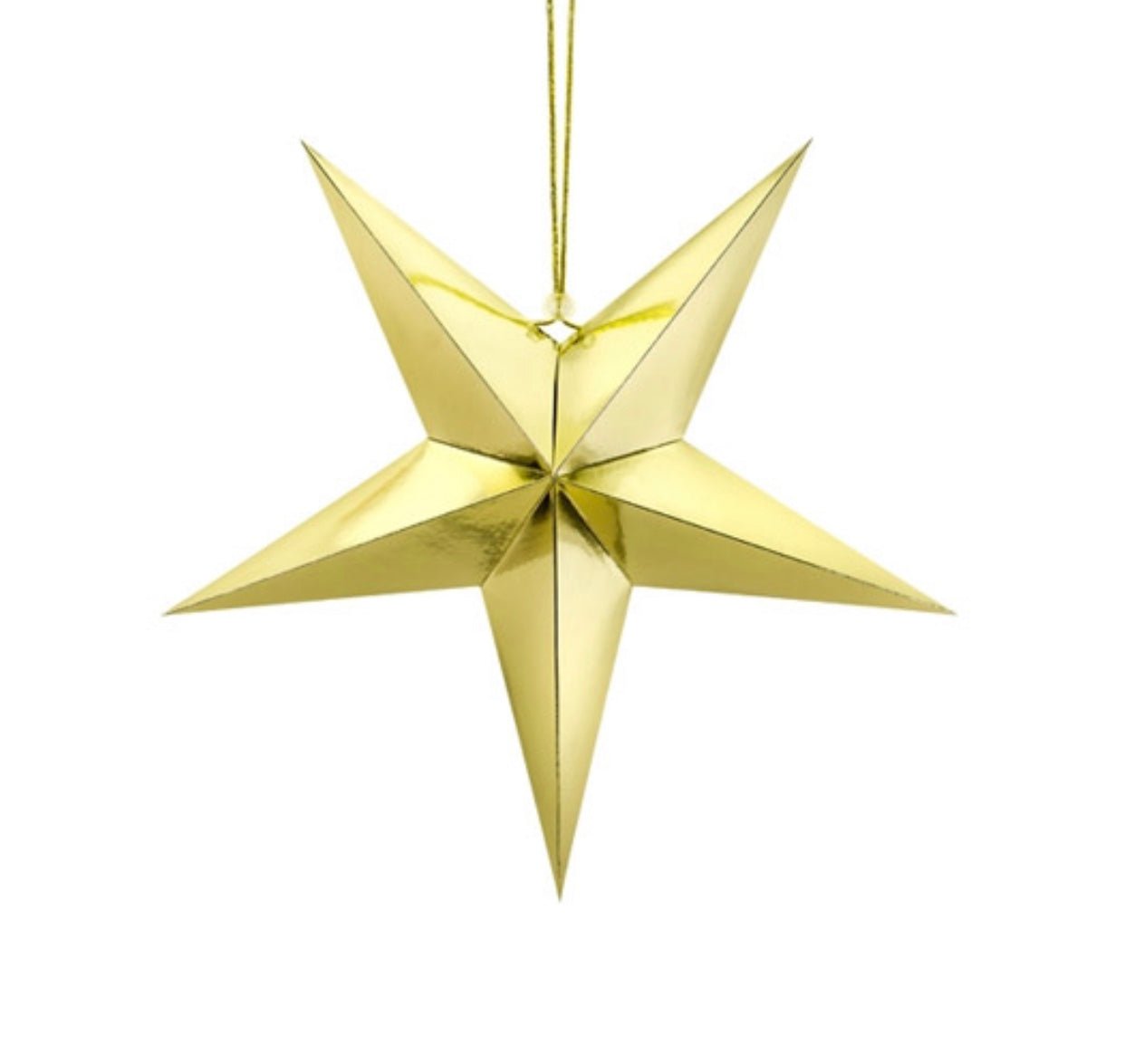GOLD SHINY PAPER STAR - OTHERLETTERS