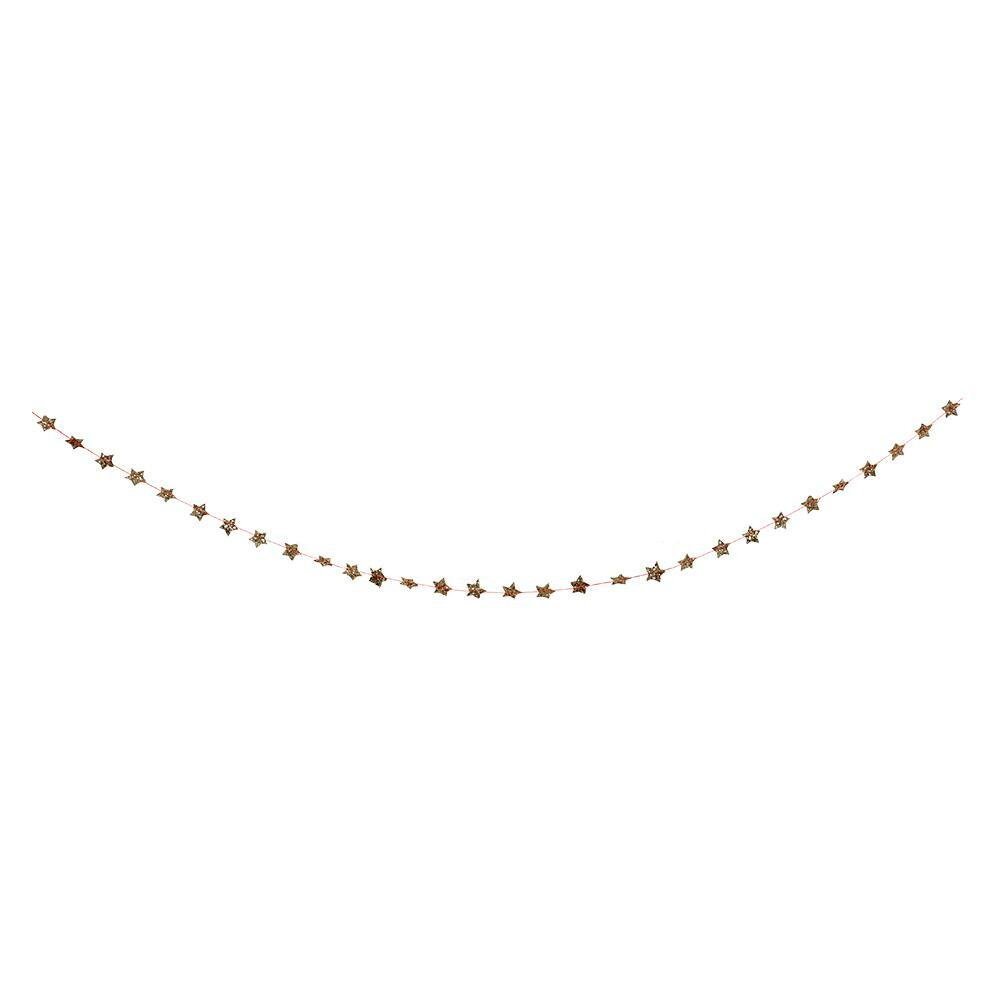 GOLD STAR MINI GLITTER GARLAND - OTHERLETTERS