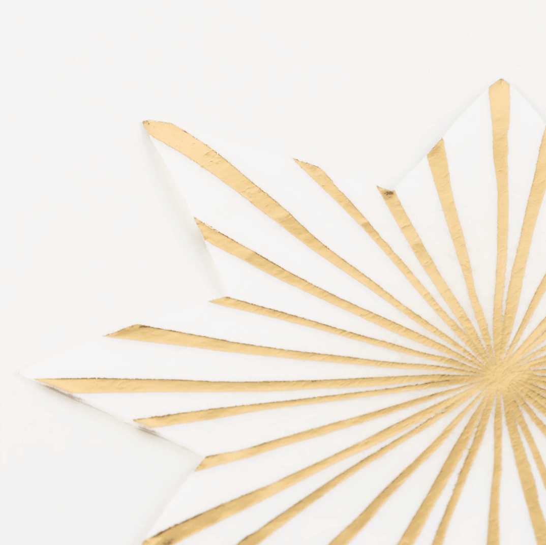GOLD STRIPE STAR NAPKINS - OTHERLETTERS