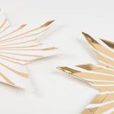 GOLD STRIPE STAR PAPER PLATES - OTHERLETTERS