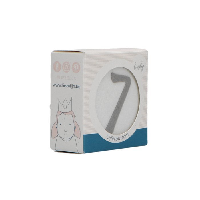 GREY NUMBER BUTTONS FOR BIRTHDAY CROWN 7, 8, 9, 10 - OTHERLETTERS