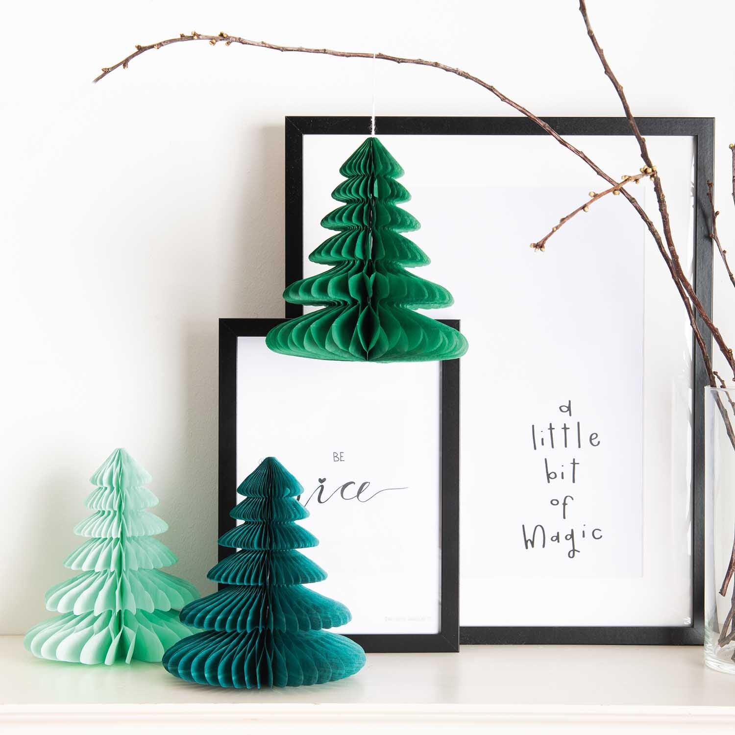 HONEYCOMB CHRISTMAS TREES | GREEN MIX - OTHERLETTERS