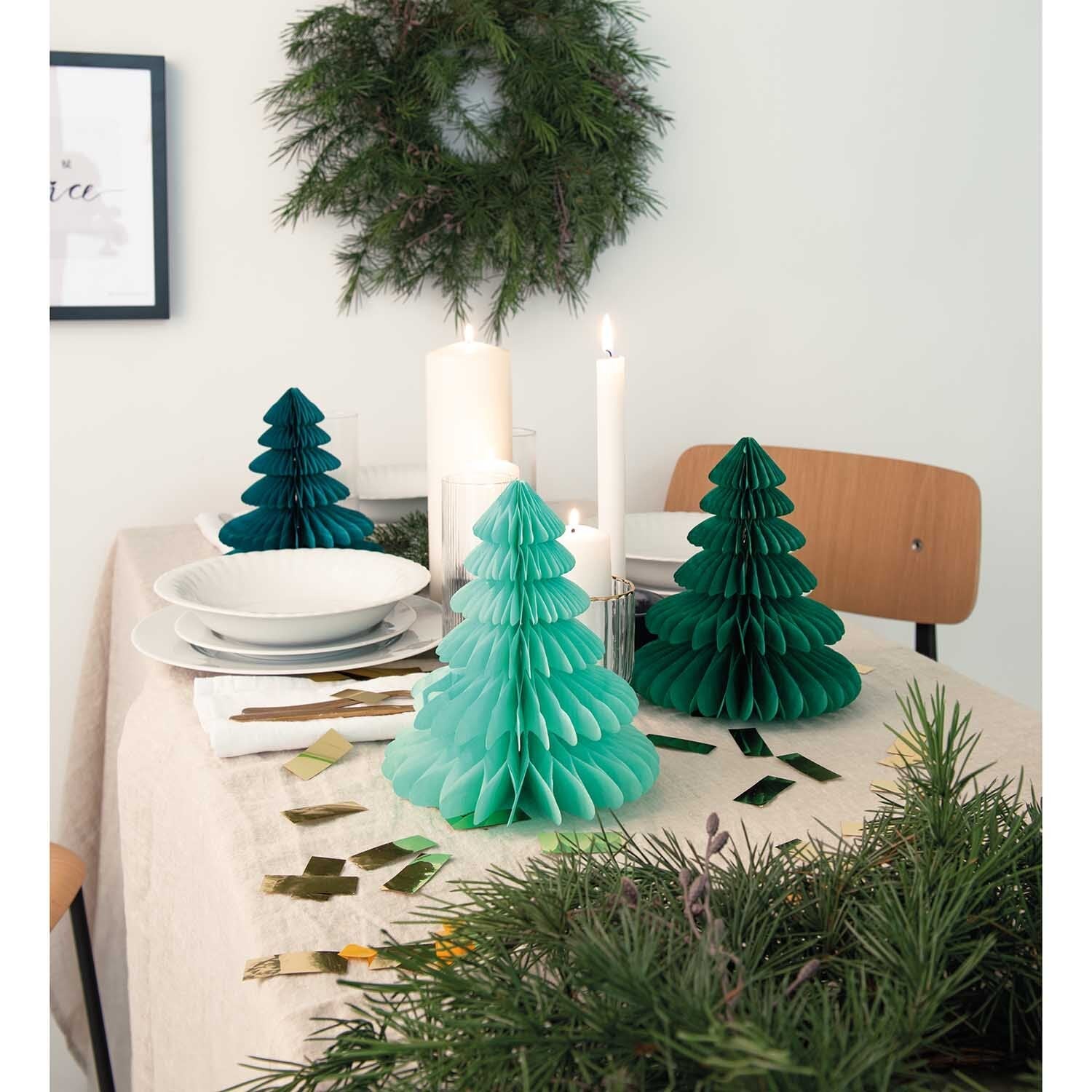 HONEYCOMB CHRISTMAS TREES | GREEN MIX - OTHERLETTERS