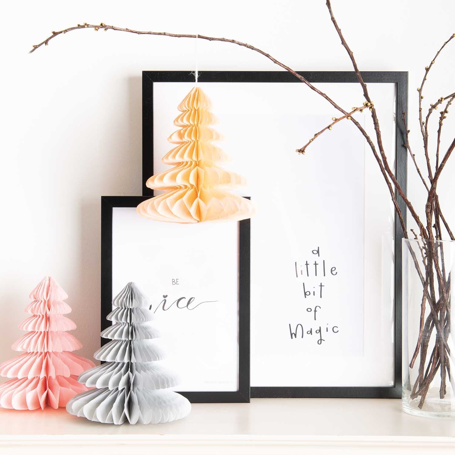 HONEYCOMB CHRISTMAS TREES | PEACH MIX - OTHERLETTERS