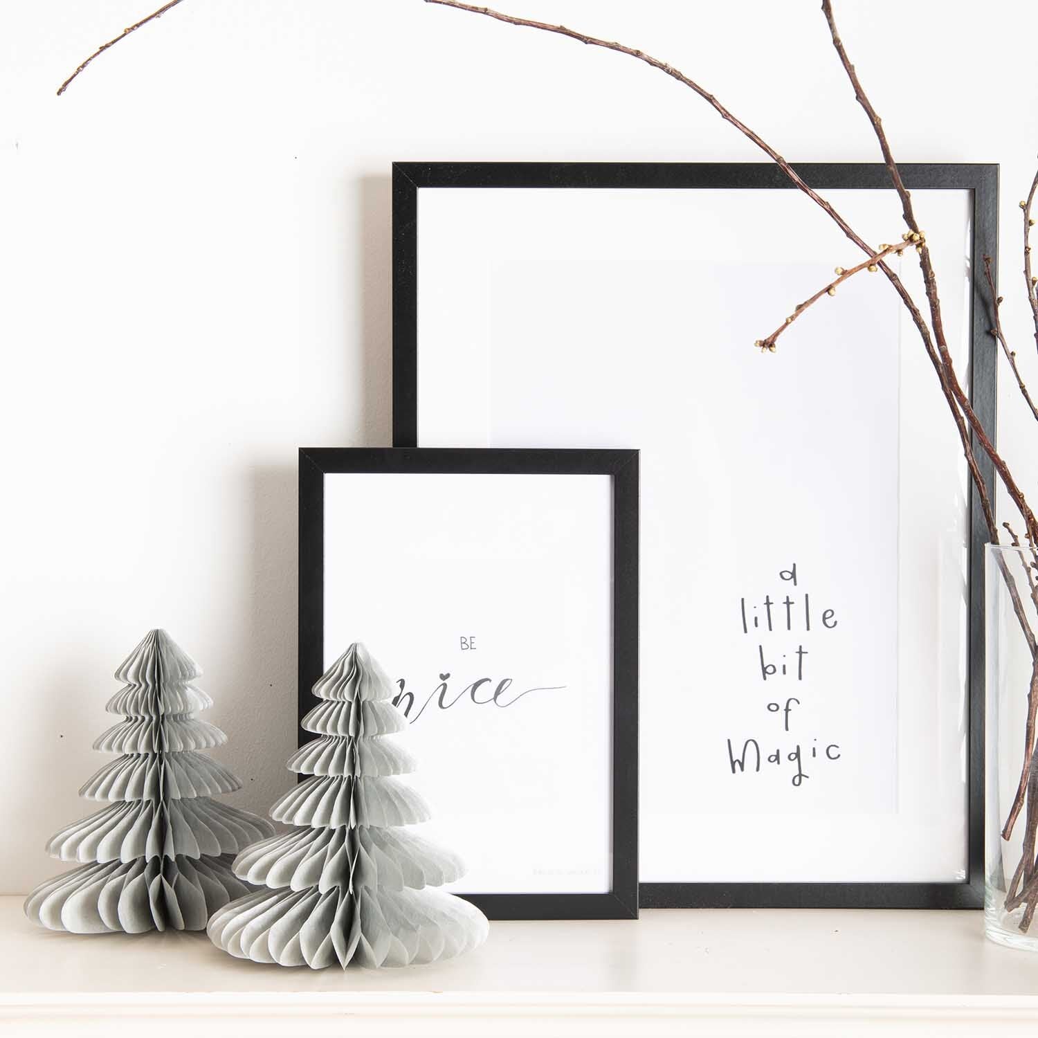 HONEYCOMB CHRISTMAS TREES | SILVER - OTHERLETTERS