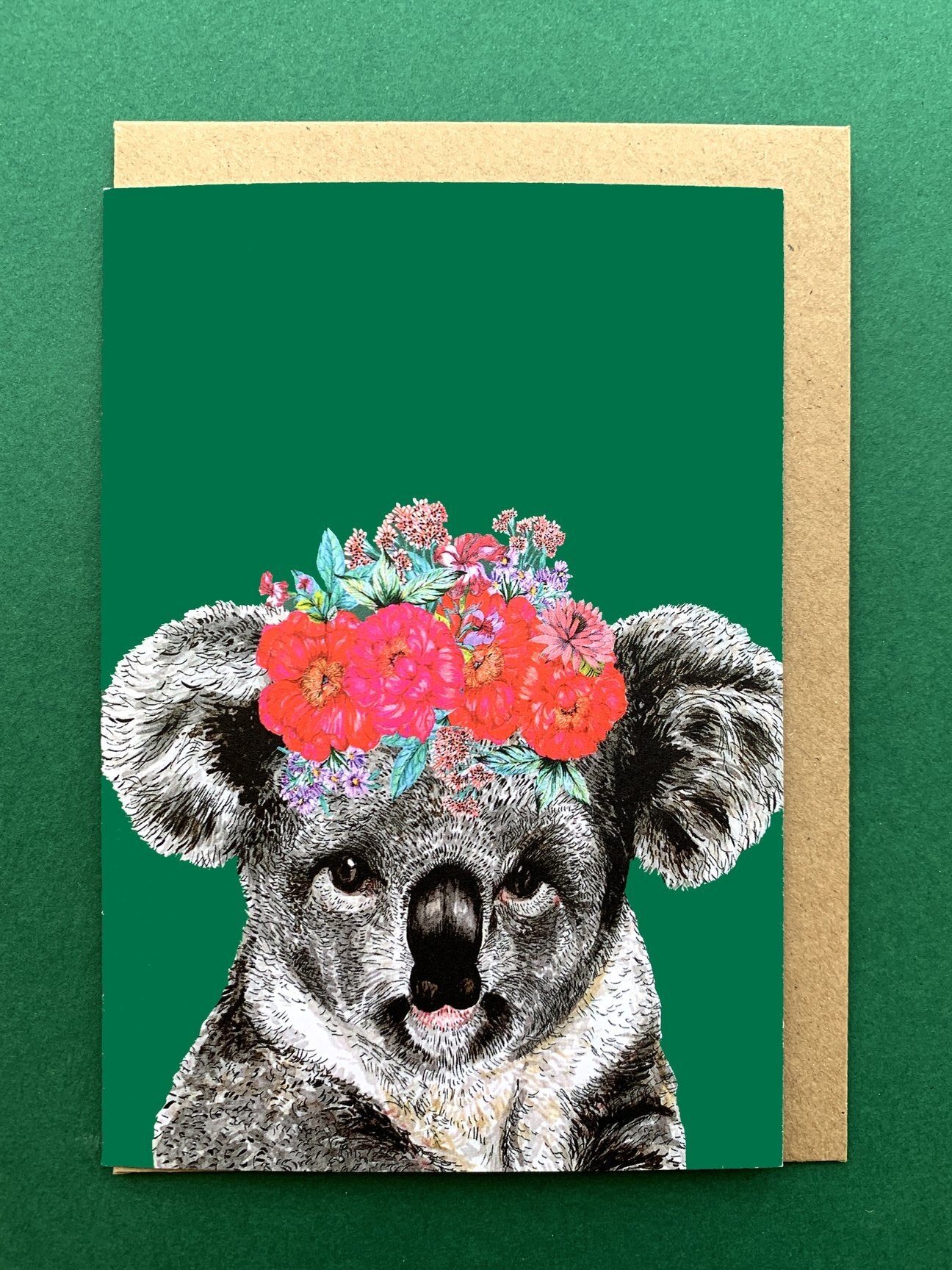 KOALA FLORAL HEADDRESS GREEN