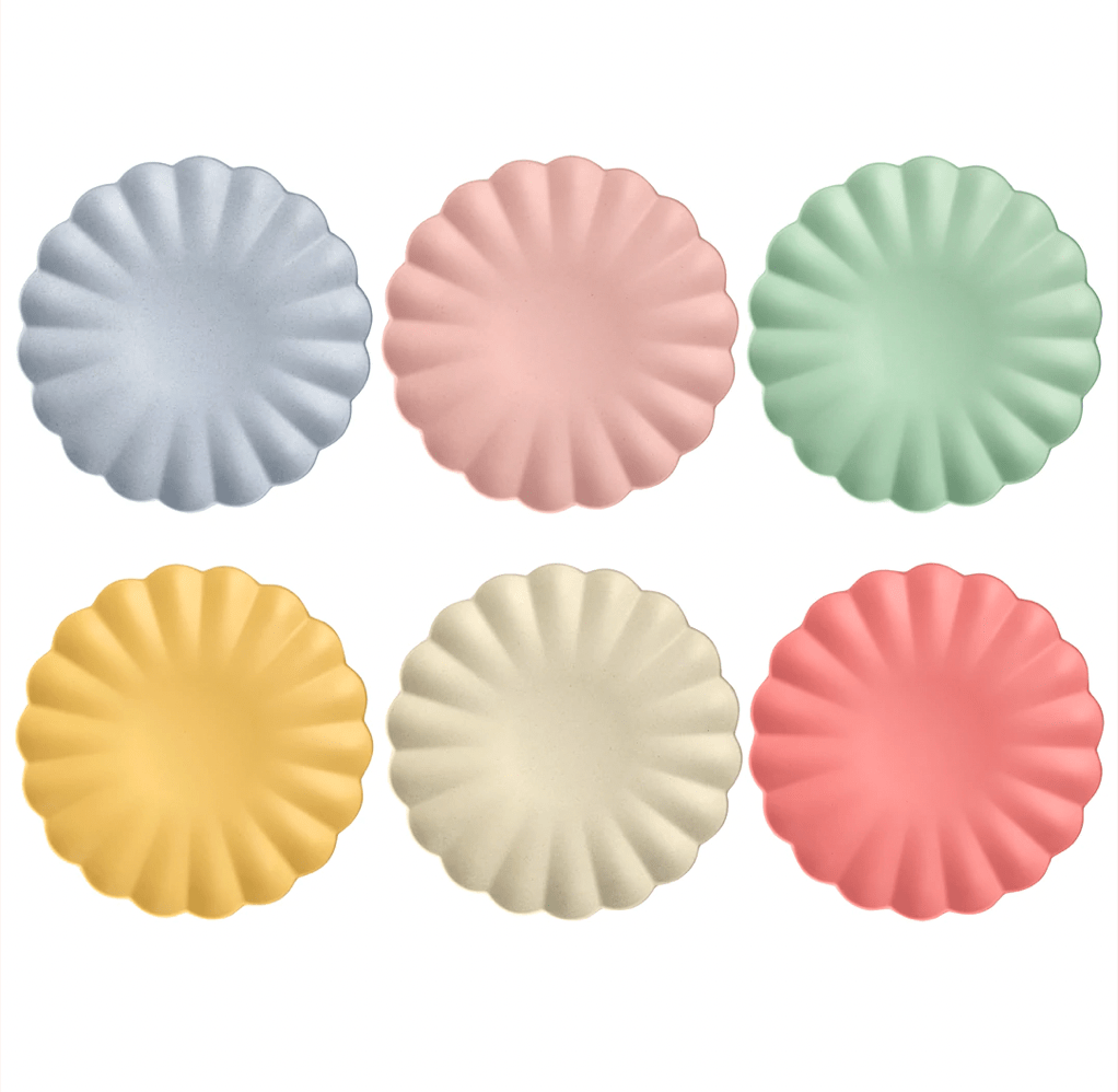 LARGE BAMBOO FIBRE MIXED COLOUR PLATE SET - OTHERLETTERS