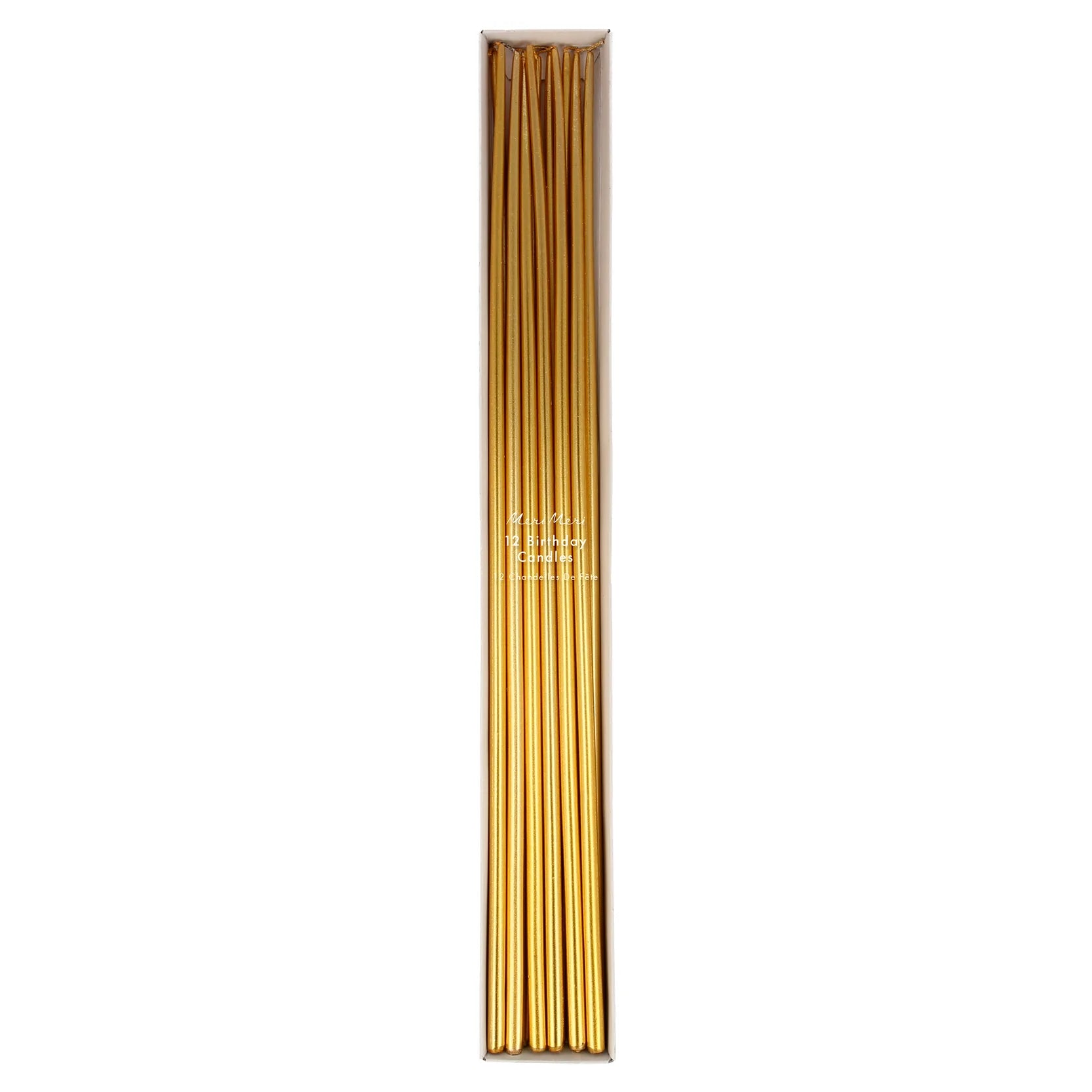 SUPER TALL GOLD CAKE CANDLES