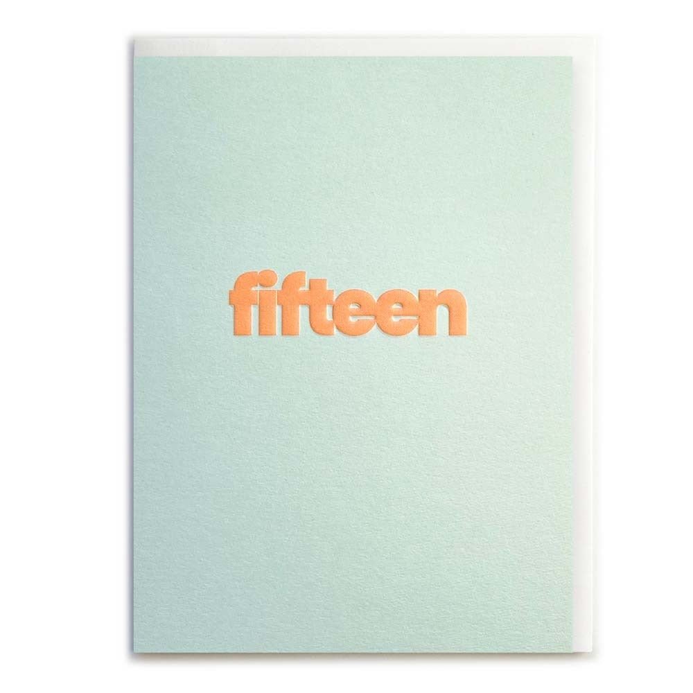 MINI FIFTEEN (PEACH) | CARD BY ROSIE MADE A THING - OTHERLETTERS