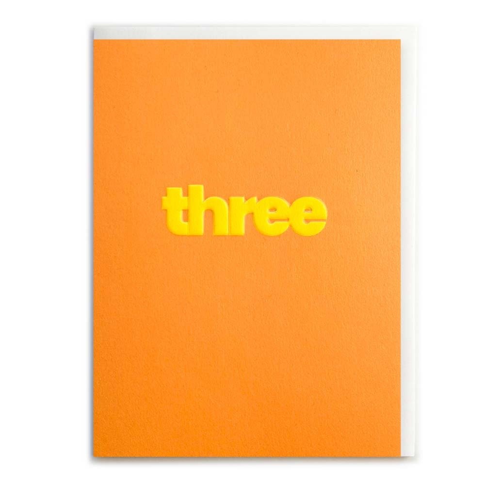 MINI THREE (YELLOW) | CARD BY ROSIE MADE A THING - OTHERLETTERS