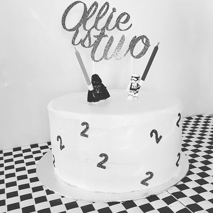 NAME IS AGE | CAKE TOPPER | CLASSIC SCRIPT FONT - OTHERLETTERS