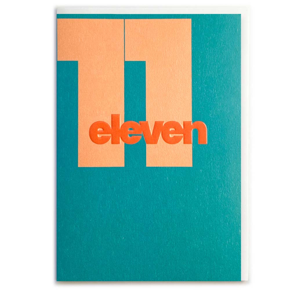 NUMBER 11 (ORANGE) | CARD BY ROSIE MADE A THING - OTHERLETTERS