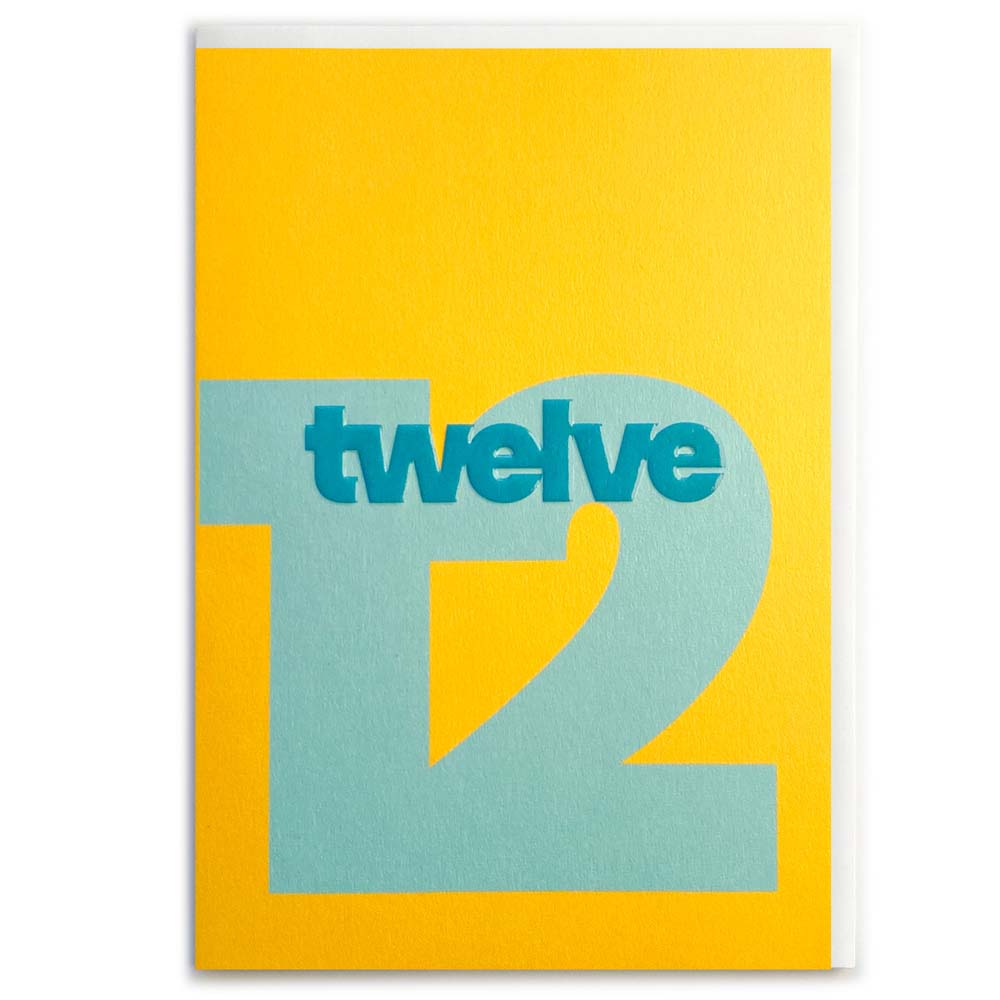 NUMBER 12 (BLUE) | CARD BY ROSIE MADE A THING - OTHERLETTERS