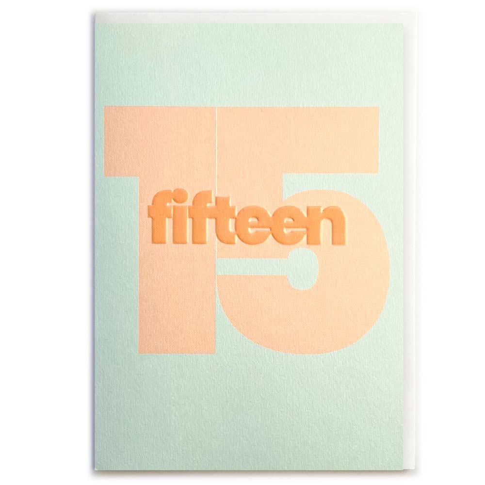 NUMBER 15 (PEACH) | CARD BY ROSIE MADE A THING - OTHERLETTERS