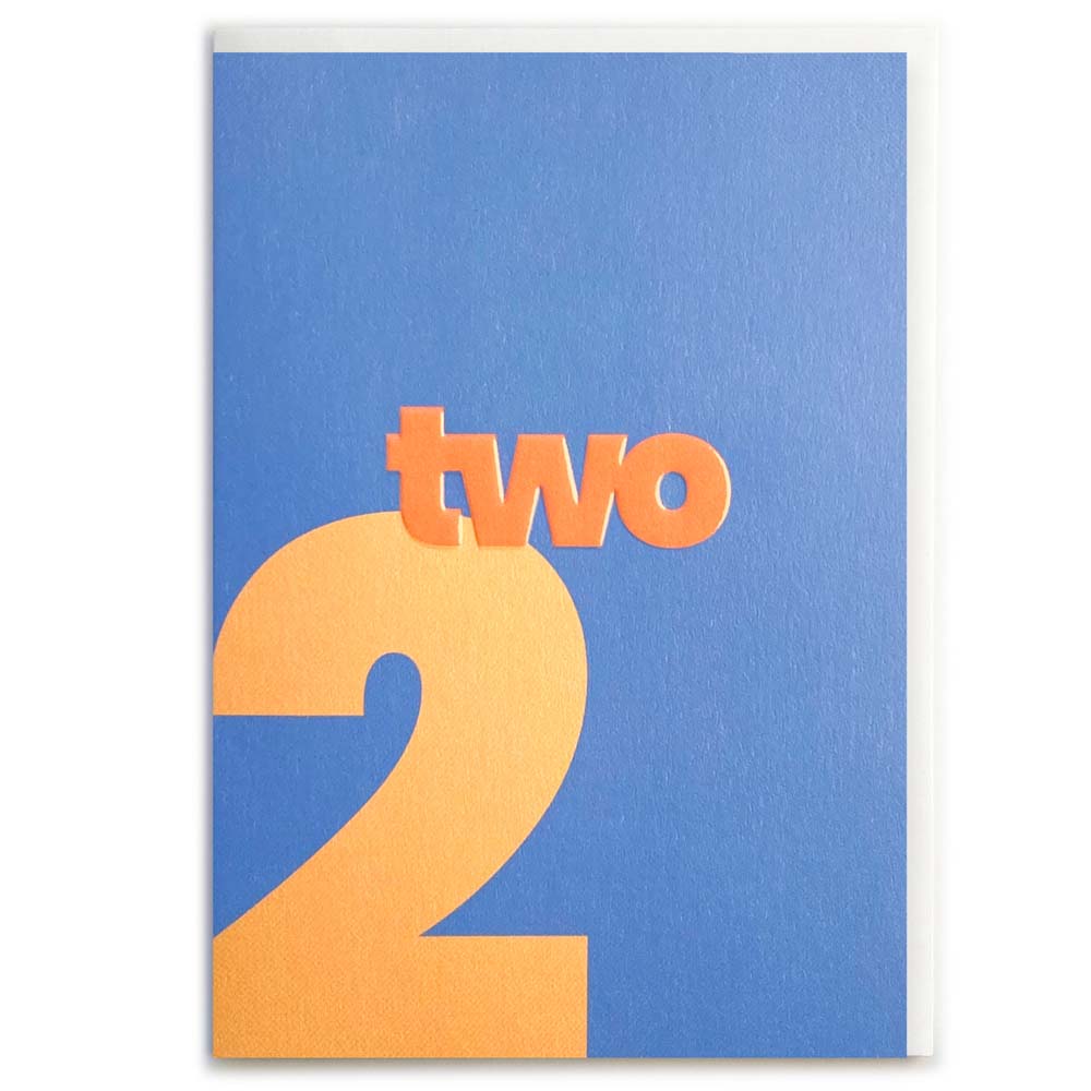 NUMBER 2 (ORANGE) | CARD BY ROSIE MADE A THING - OTHERLETTERS