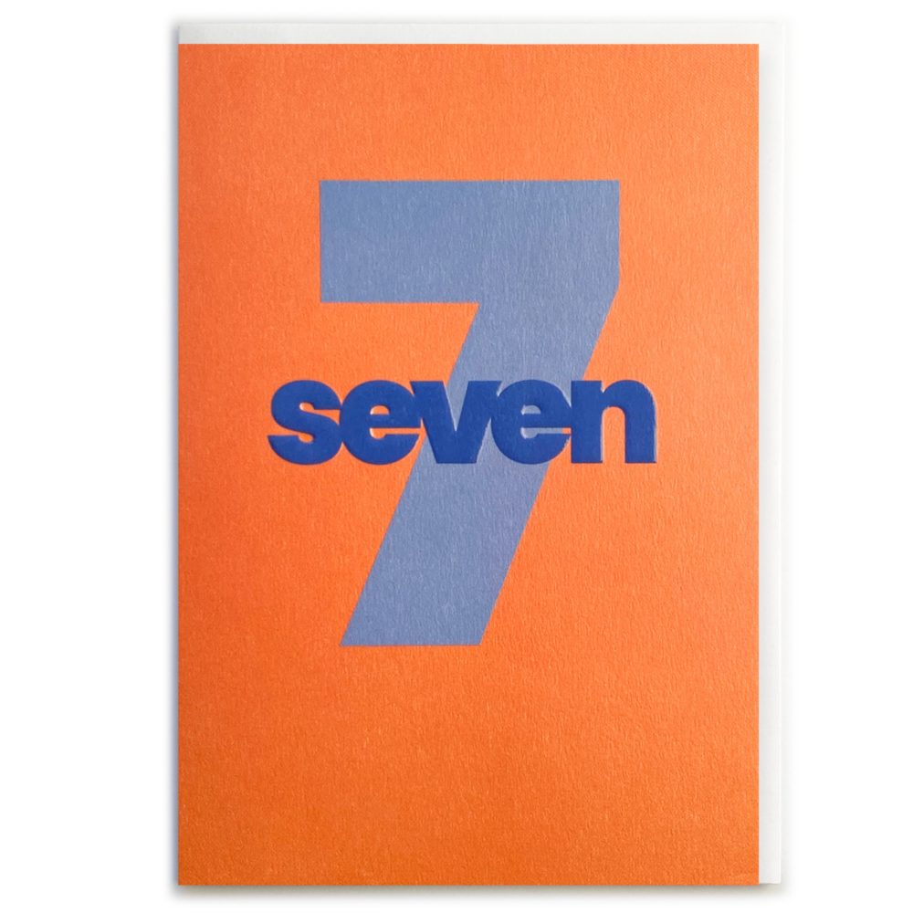 NUMBER 7 (BLUE) | CARD BY ROSIE MADE A THING - OTHERLETTERS