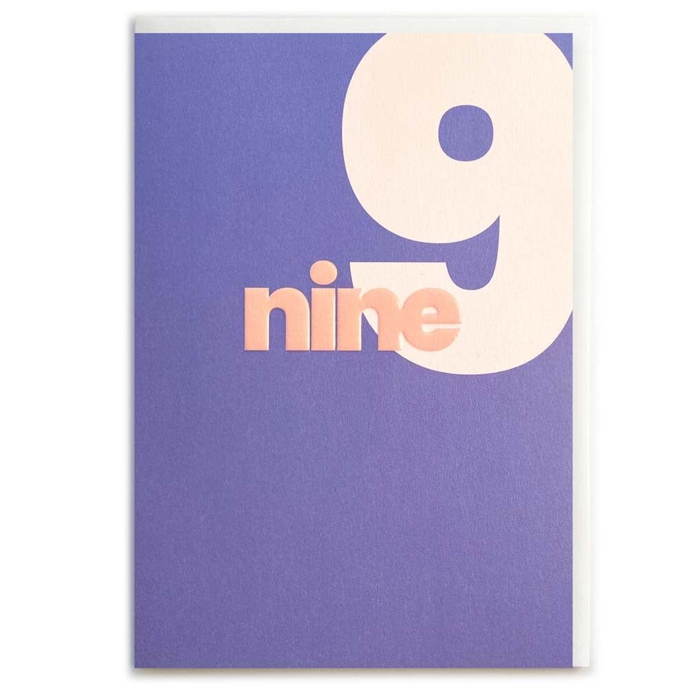NUMBER 9 (PEACH) | CARD BY ROSIE MADE A THING - OTHERLETTERS