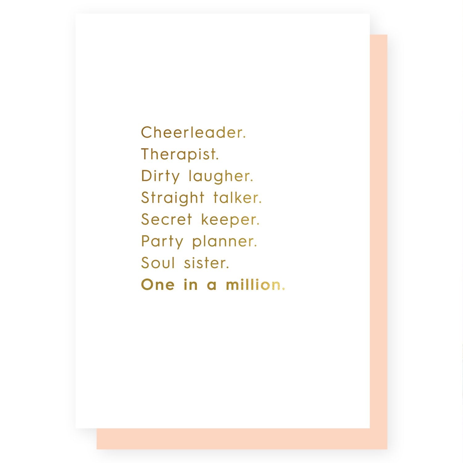ONE IN A MILLION (CHARACTER) | CARD BY LUCKY INK - OTHERLETTERS