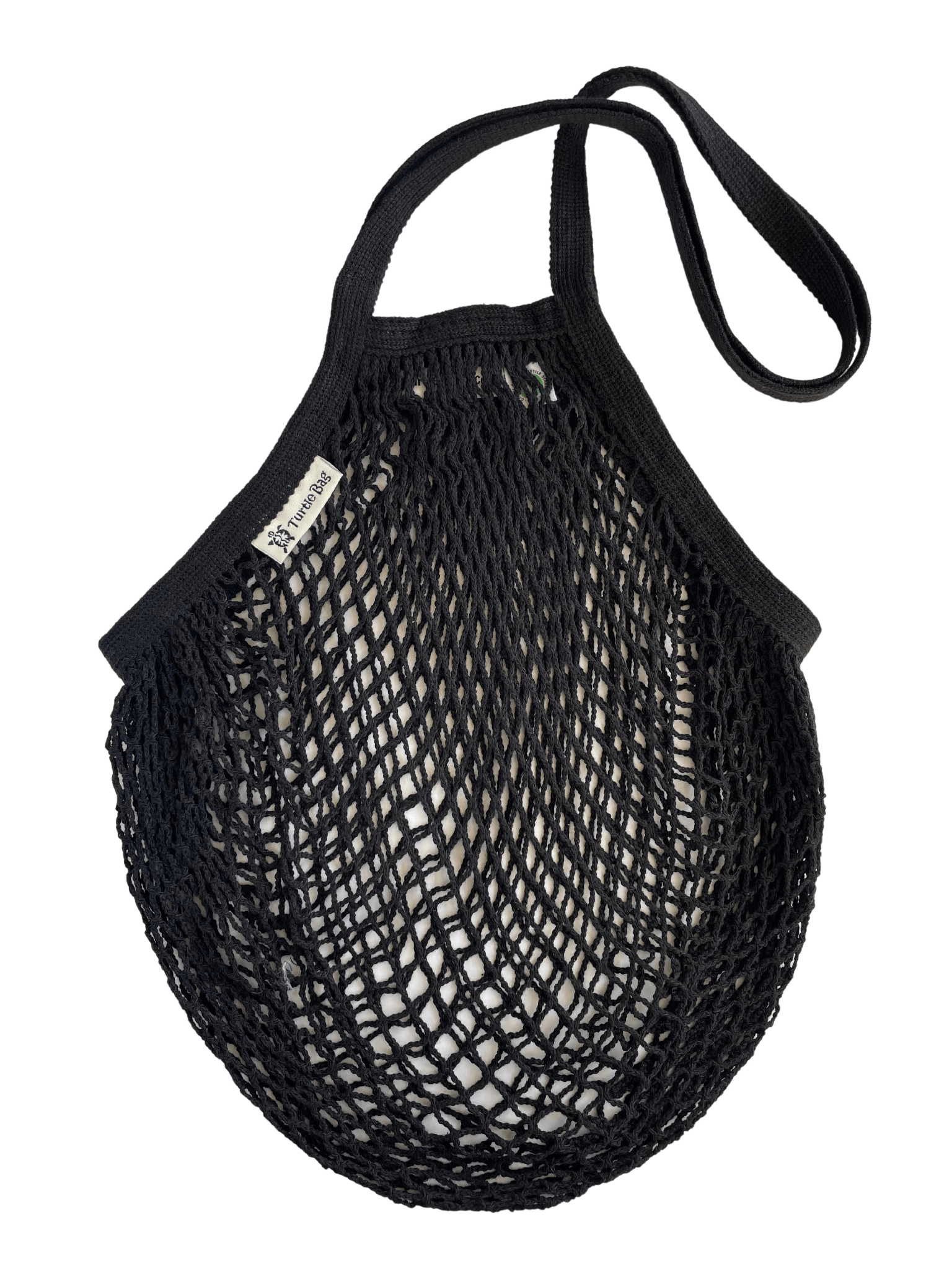 ORGANIC LONG HANDLE STRING BAG - BLACK - OTHERLETTERS
