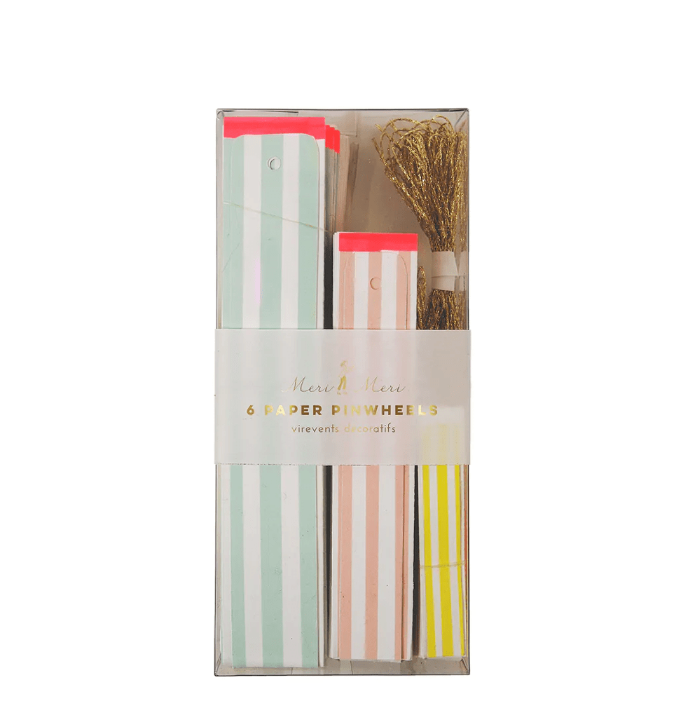 PASTEL & NEON STRIPE PINWHEELS - OTHERLETTERS