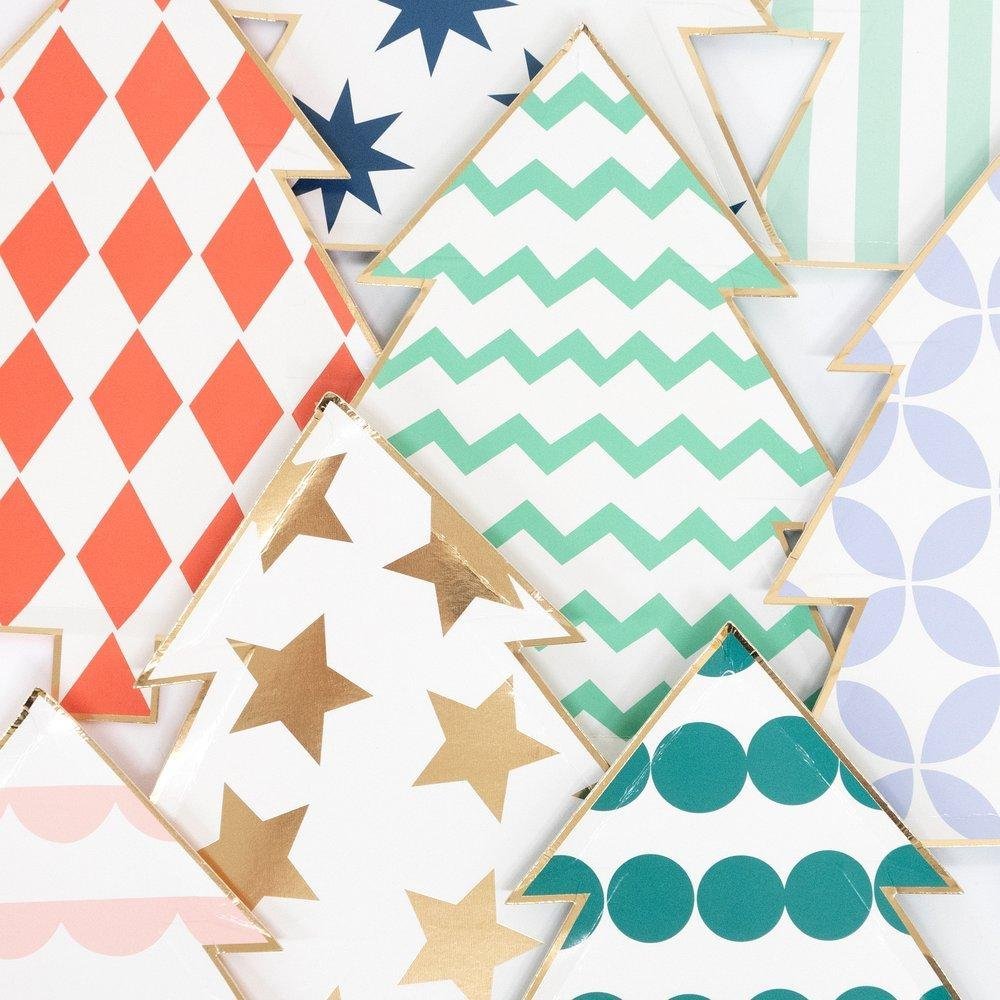 PATTERNED CHRISTMAS TREE | PAPER PLATES - OTHERLETTERS