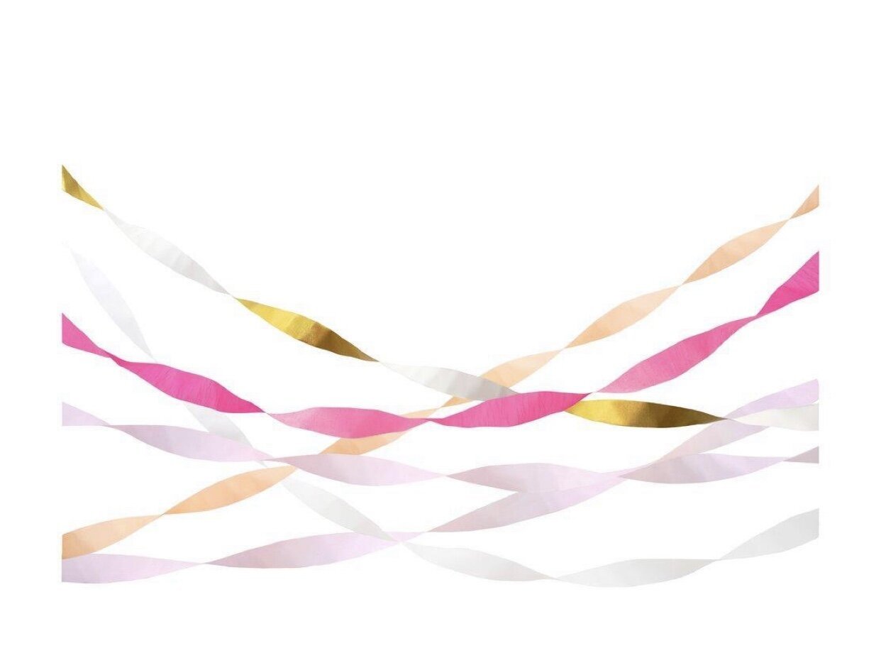 PINK CREPE PAPER STREAMERS - OTHERLETTERS