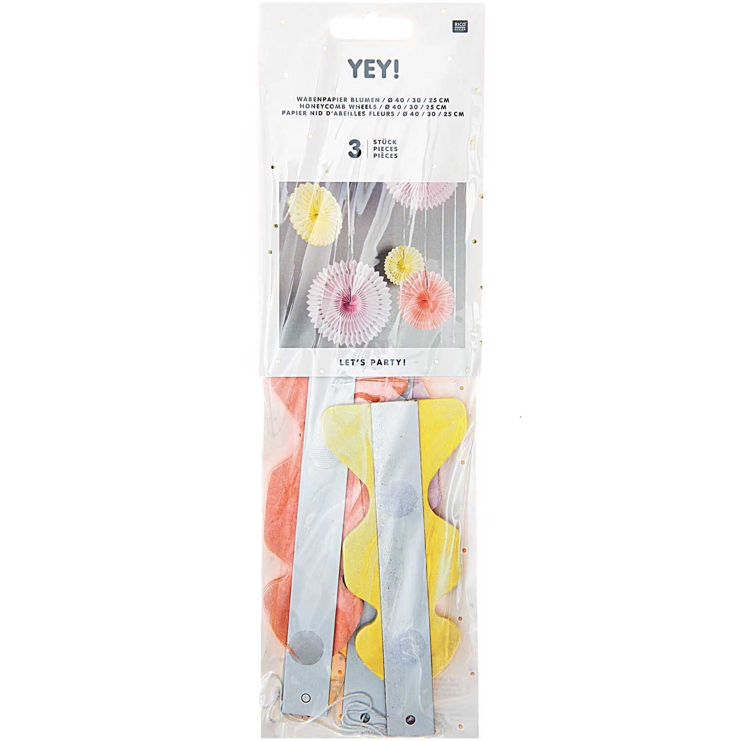 PINK, PEACH & YELLOW PAPER FANS | SET OF 3 - OTHERLETTERS