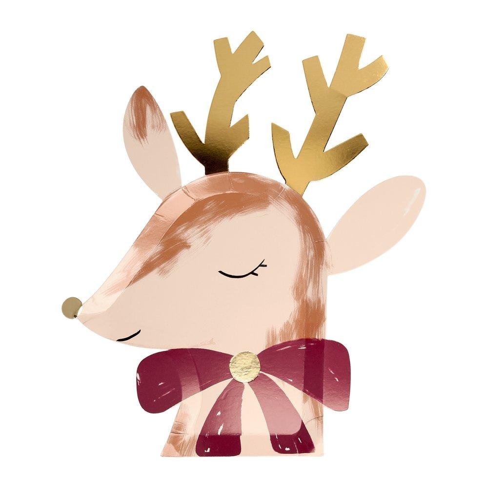 REINDEER WITH BOW | PAPER PLATES - OTHERLETTERS