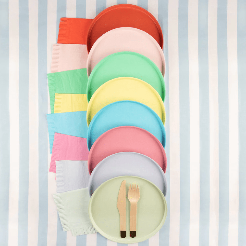 SMALL BRIGHT MIX COMPOSTABLE PLATES - OTHERLETTERS