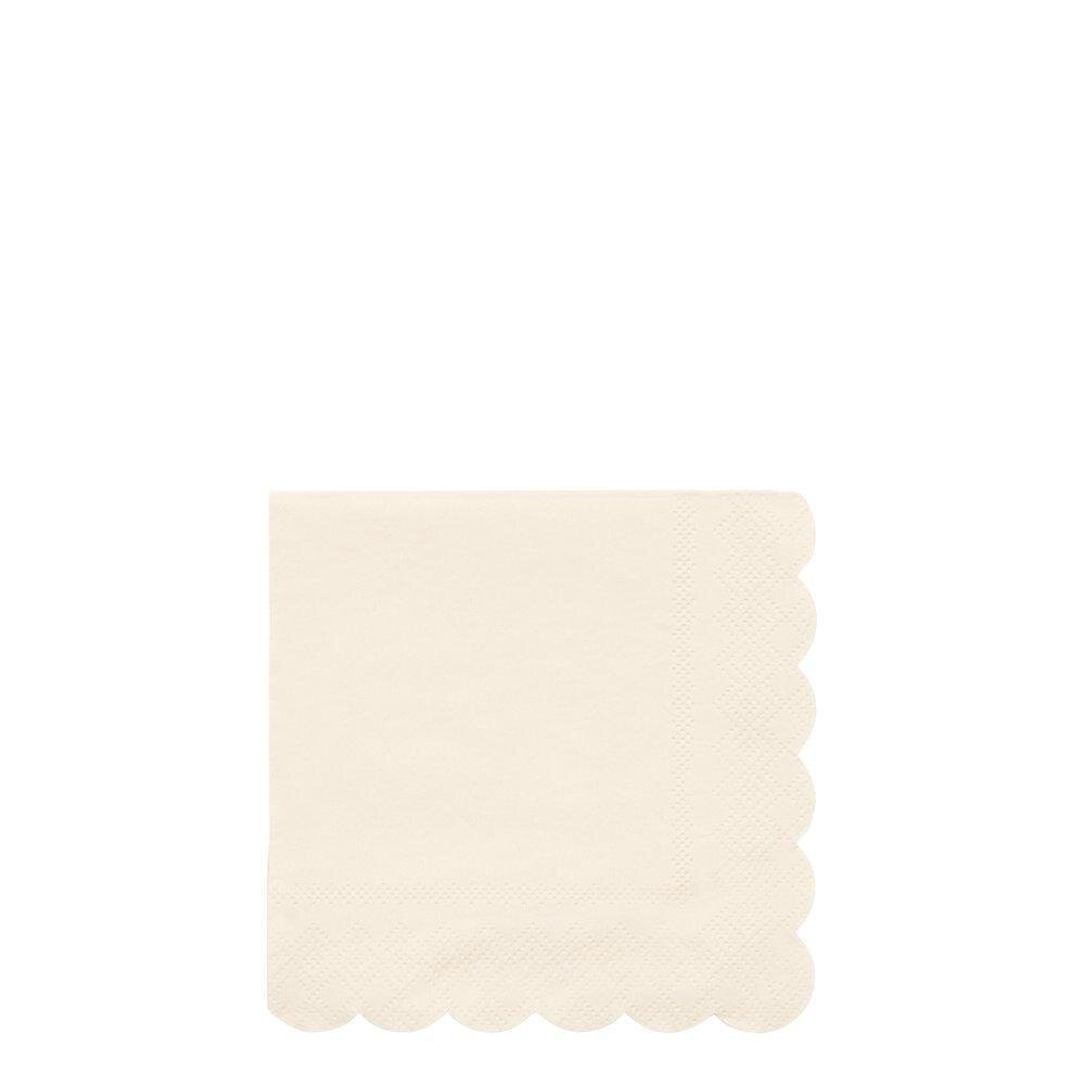 SMALL CREAM SCALLOP EDGE | NAPKINS - OTHERLETTERS
