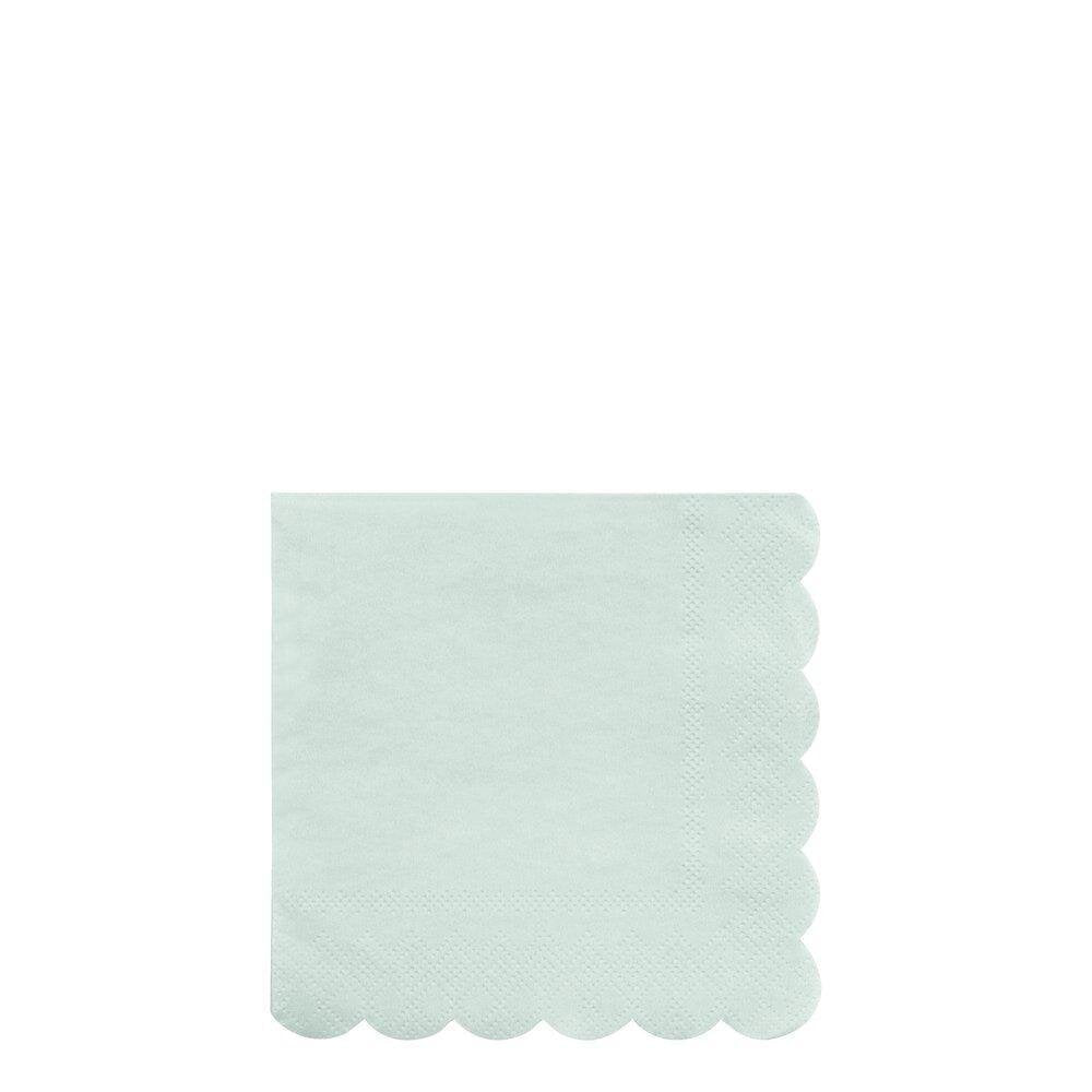 SMALL PALE MINT SCALLOP EDGE | NAPKINS - OTHERLETTERS