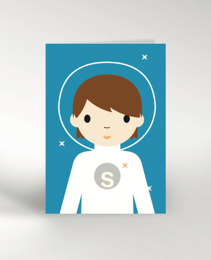 SPACE BOY | CARD BY DICKY BIRD - OTHERLETTERS