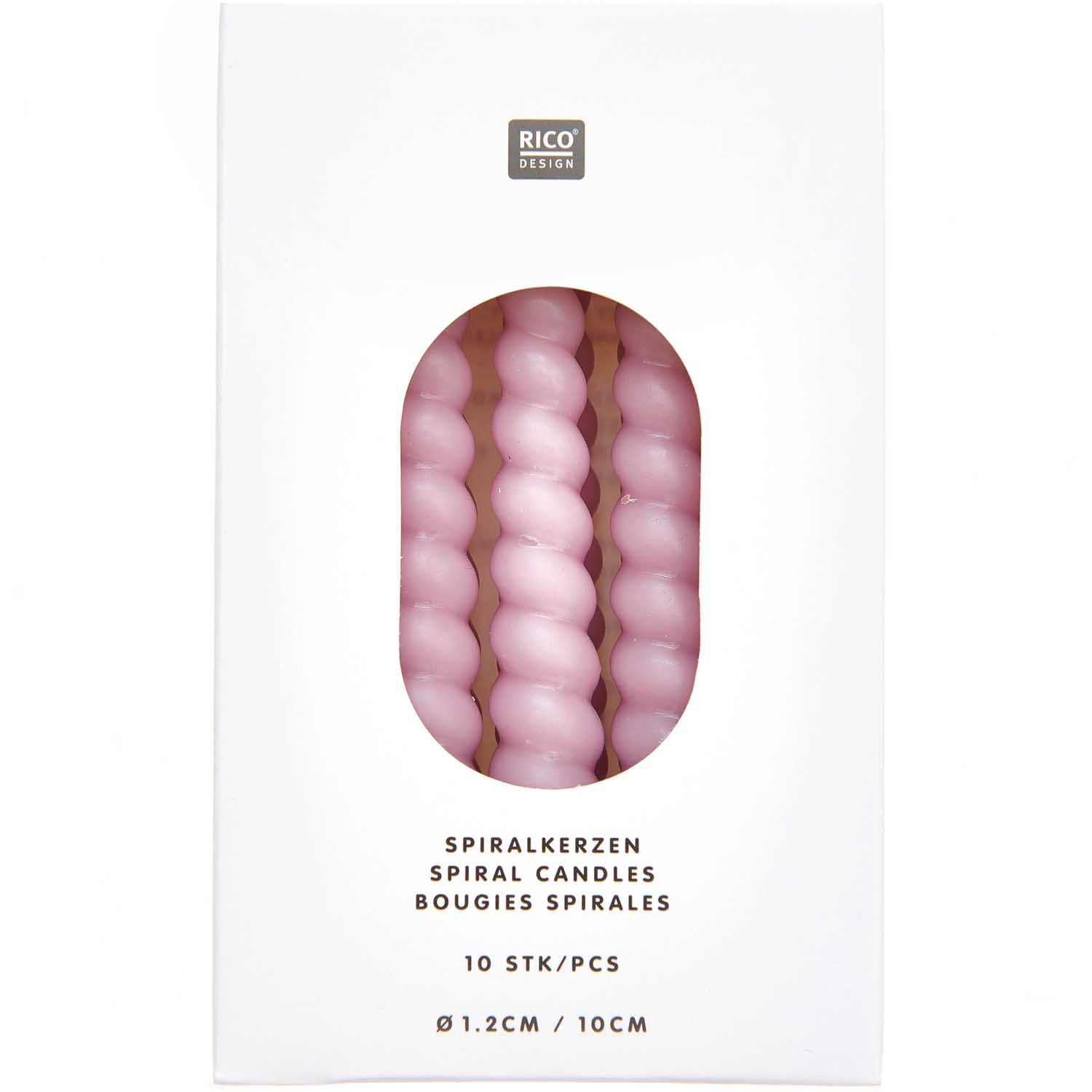 SPIRAL CAKE CANDLES LILAC ROSE - OTHERLETTERS