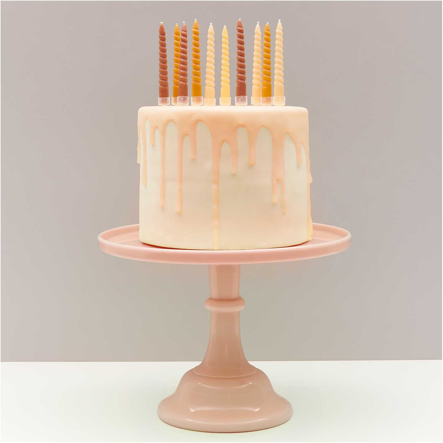 SPIRAL CAKE CANDLES MUSTARD MIX - OTHERLETTERS