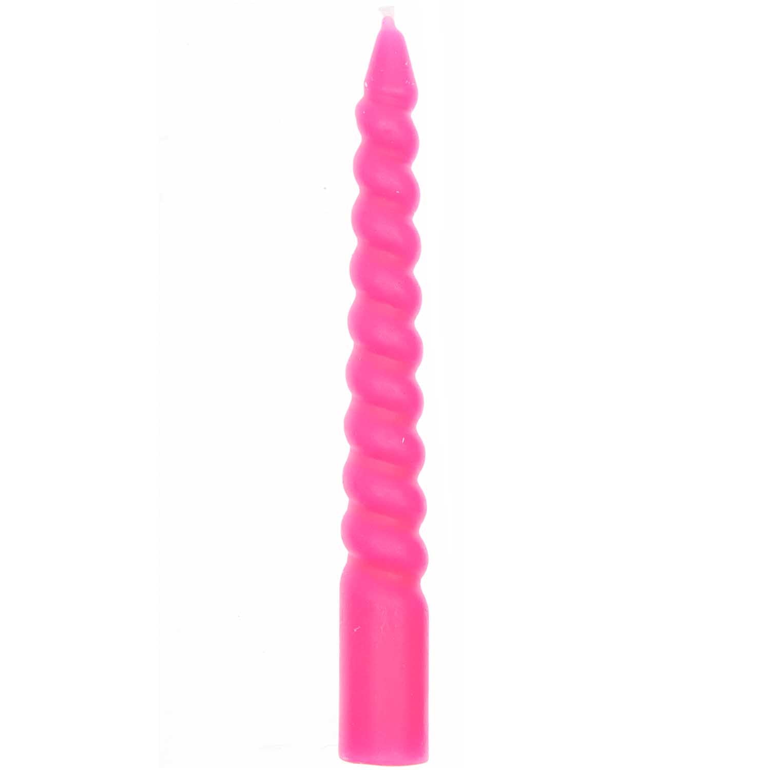 SPIRAL CAKE CANDLES NEON PINK - OTHERLETTERS