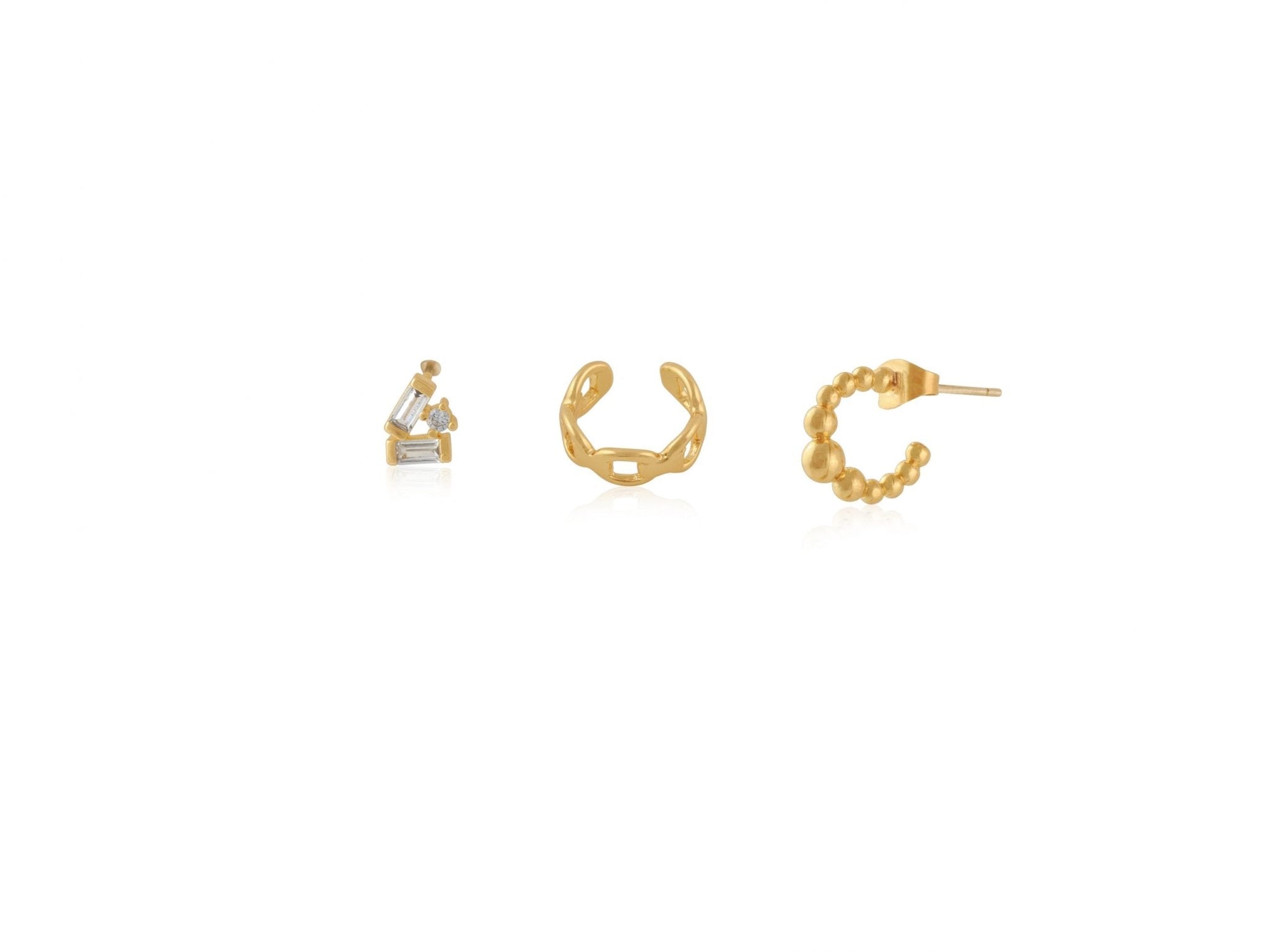 STUD EAR CUFF AND HOOP PIERCING PACK - OTHERLETTERS