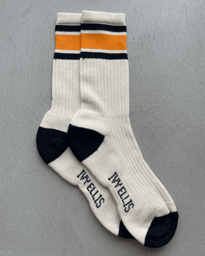 THE LUCKMAN VINTAGE SPORT COTTON CREW CALF MENS SOCKS BY IVY ELLIS - OTHERLETTERS