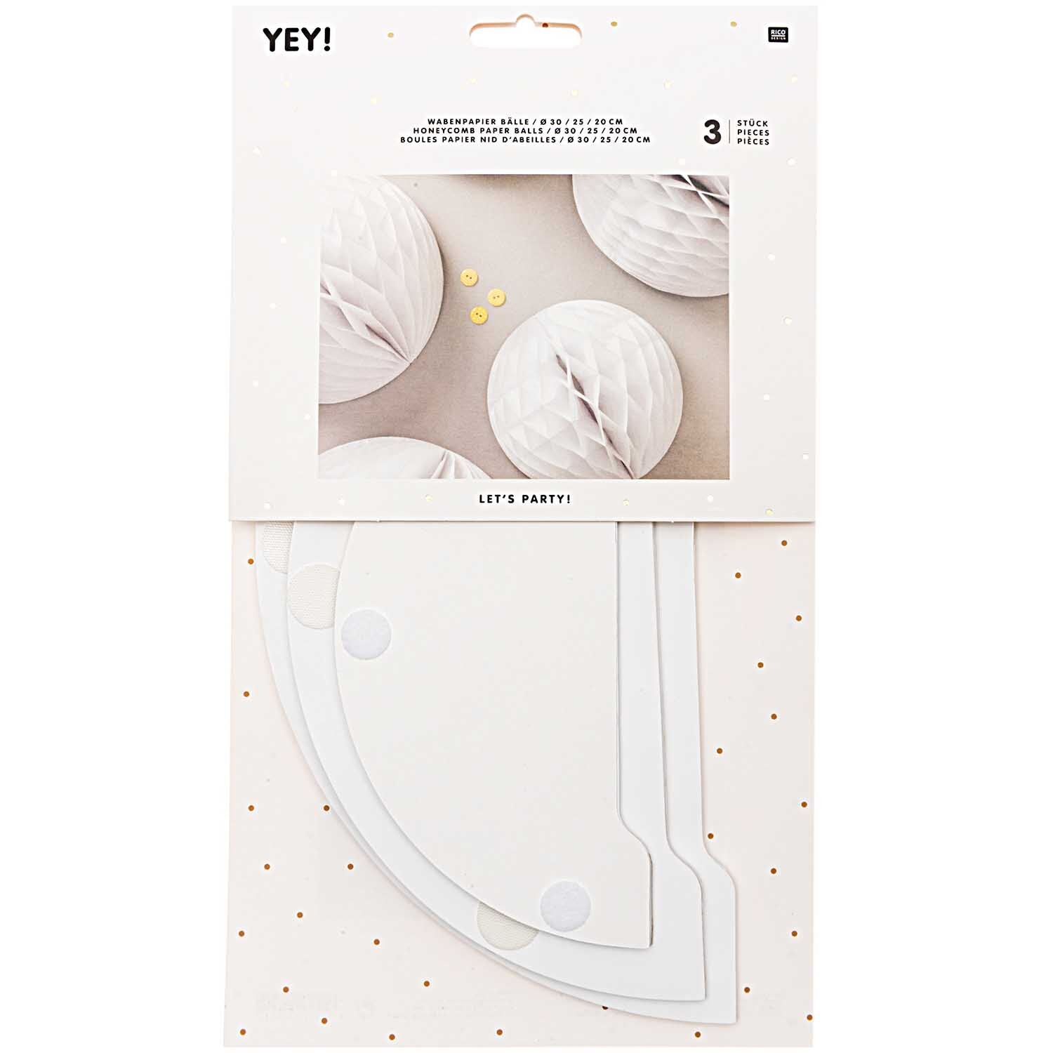 WHITE HONEYCOMB BALLS | SET OF 3 - OTHERLETTERS