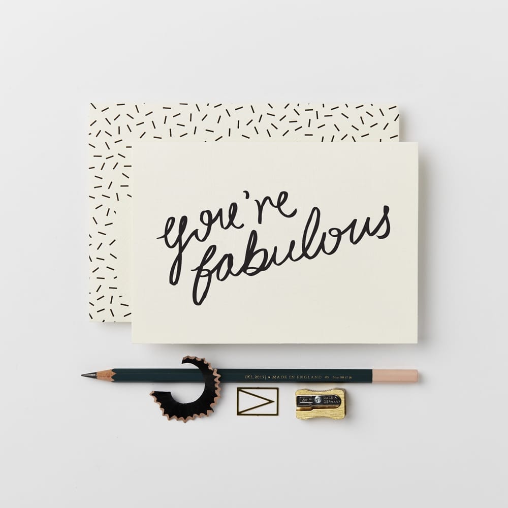 YOU'RE FABULOUS | CARD BY KATIE LEAMON - OTHERLETTERS
