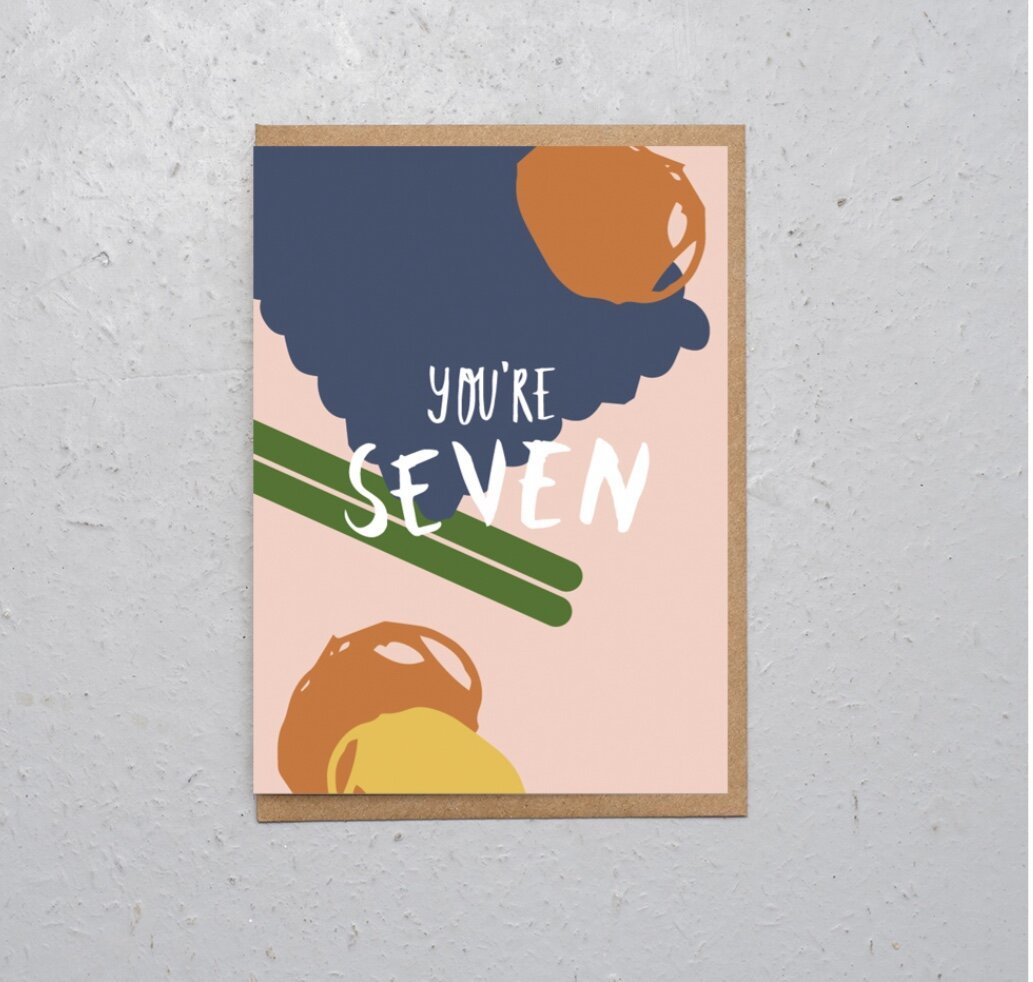 YOU'RE SEVEN | CARD BY CUB PLAYFUL PAPER - OTHERLETTERS