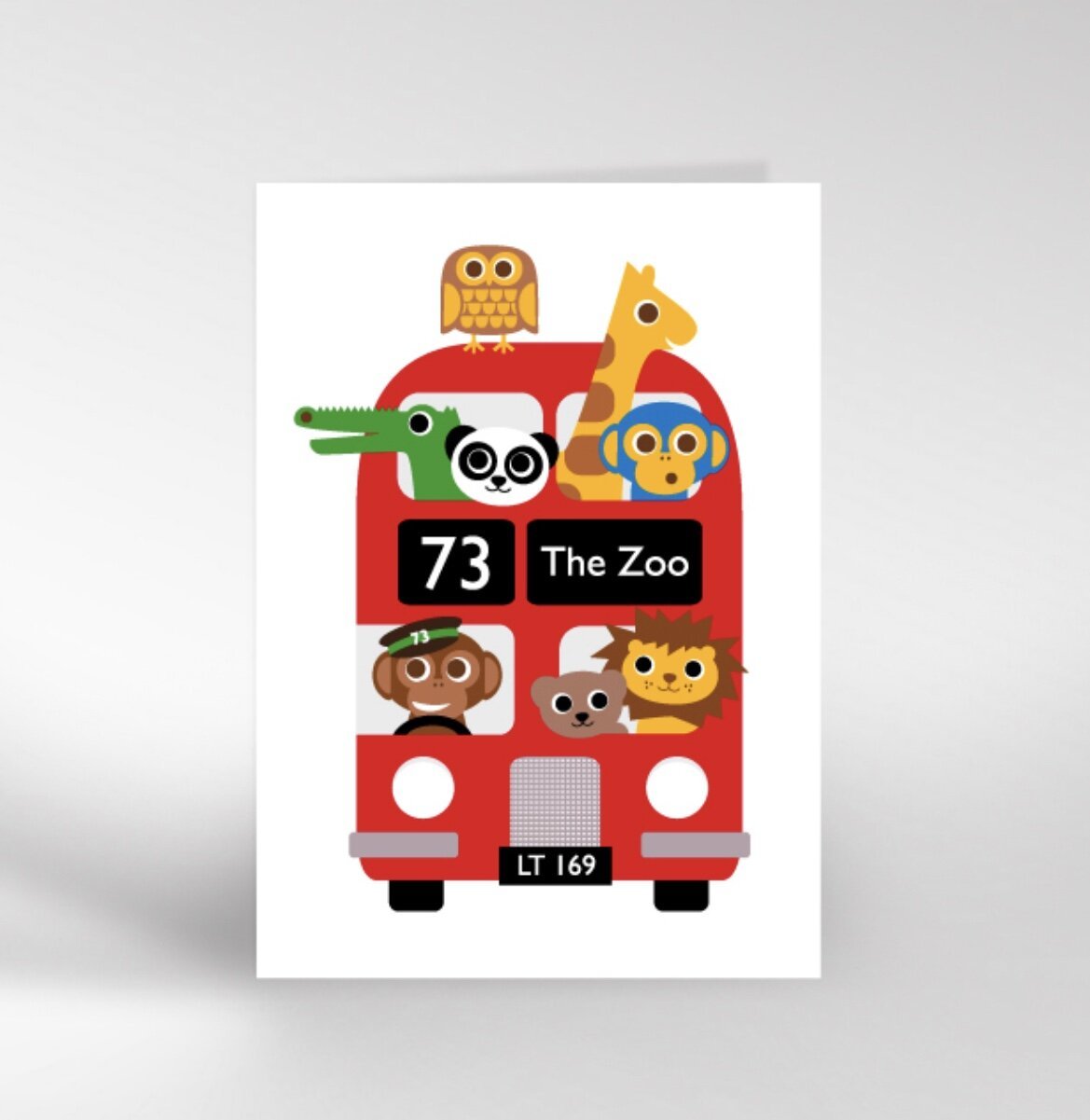 ZOO BUS | CARD BY DICKY BIRD - OTHERLETTERS